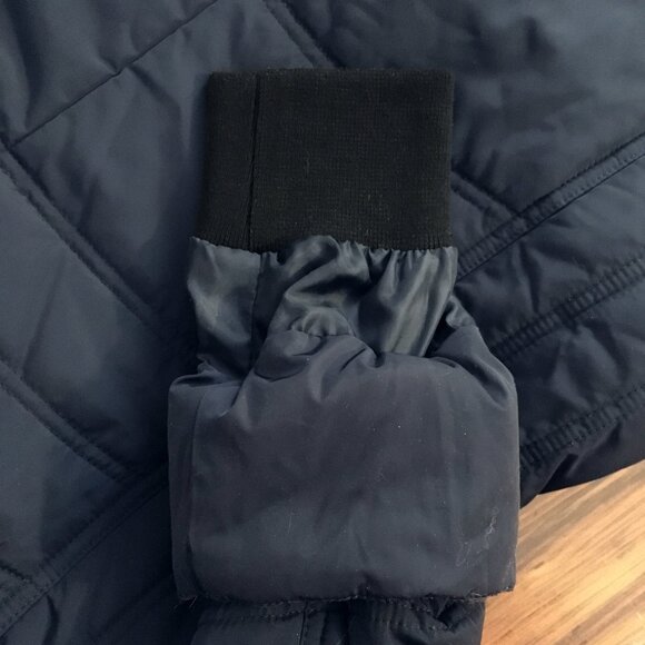 [Novelti] Navy Blue Padded Parka w/ Detachable Faux Fur Hood | M | Good - Picture 10 of 13